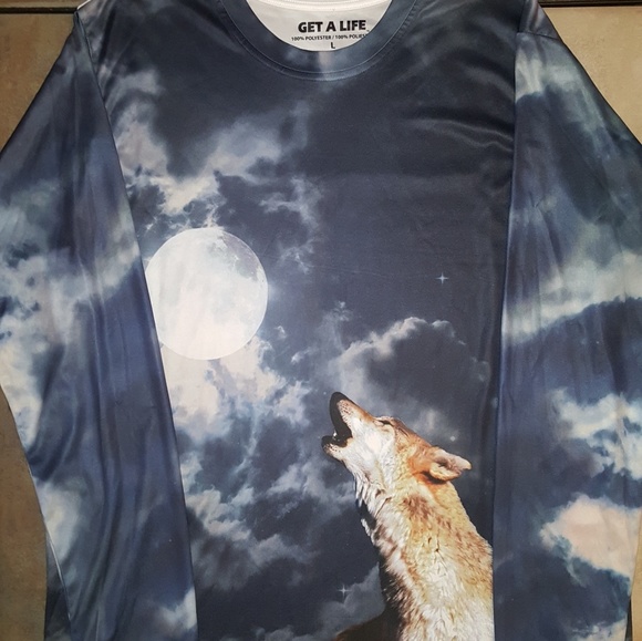 Get A Life Other - Wolf Shirt size Large